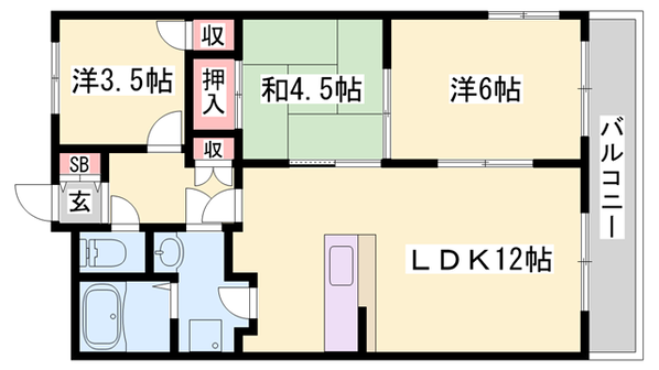 東二見駅 徒歩8分 1階の物件間取画像